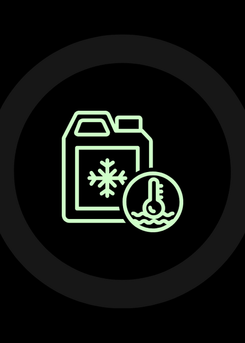 A cartoon drawing of and engine coolant bottle