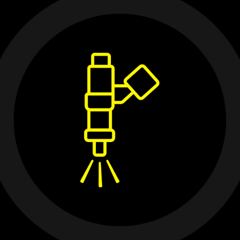 A cartoon drawing of a fuel injector