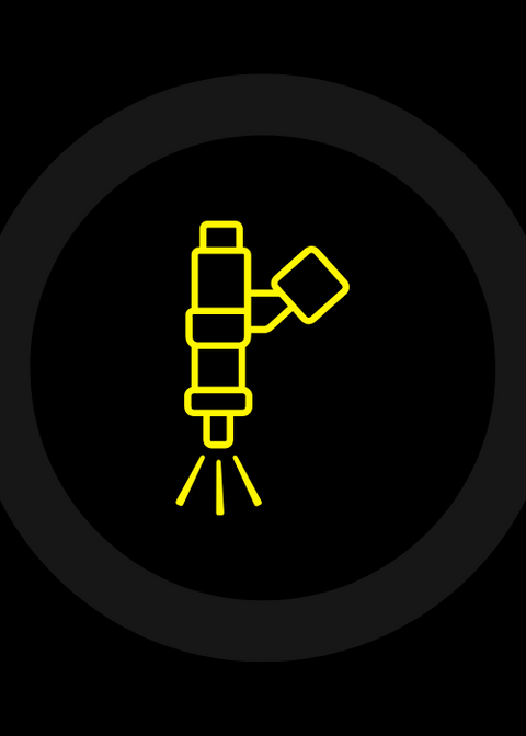 A cartoon drawing of a fuel injector