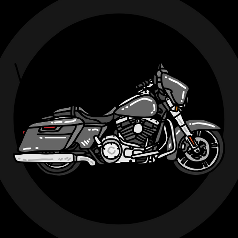 A grey v-twin cruising motorcycle