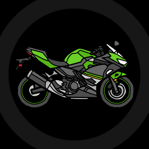 A green and grey sport motorcycle