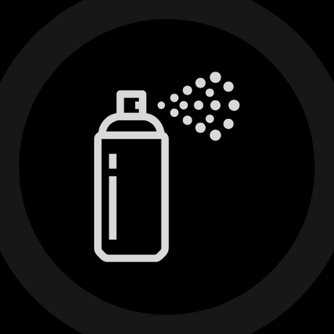 A cartoon drawing of a penetrating spray can