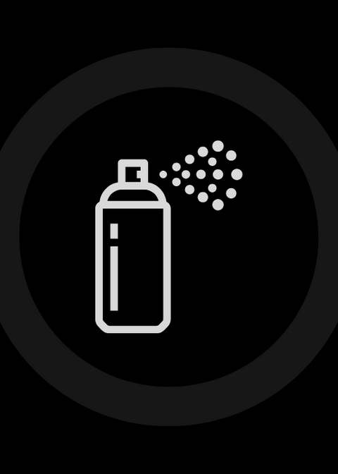 A cartoon drawing of a penetrating spray can