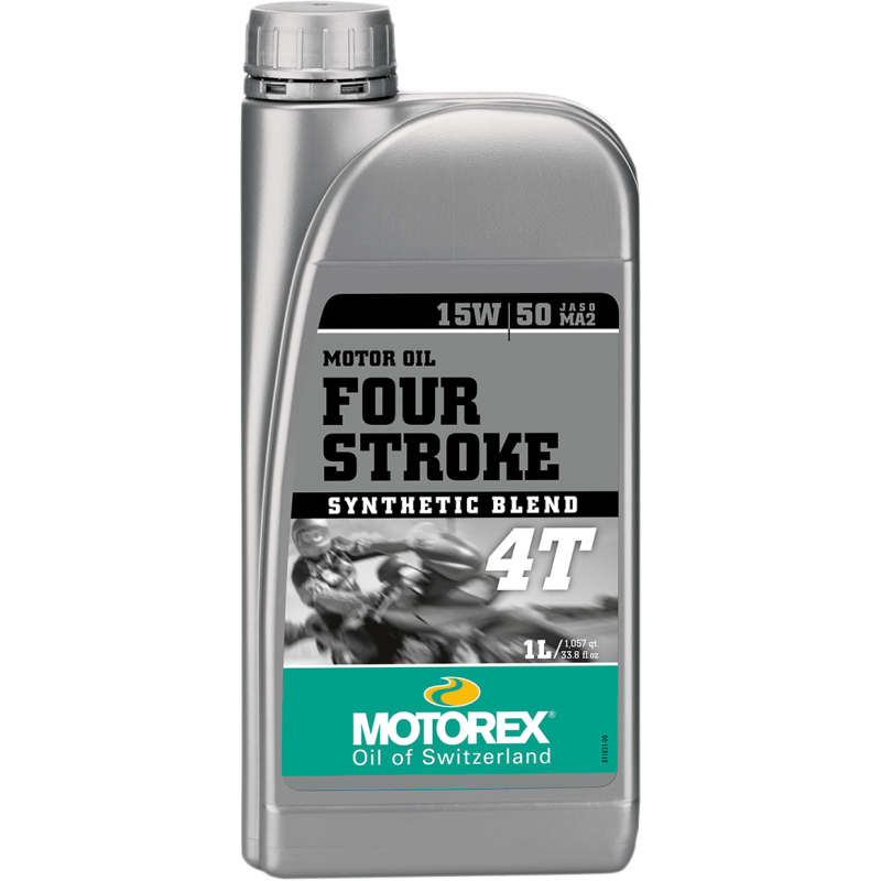 Motorex four stroke synthetic blend 15W50 motor oil 1L bottle